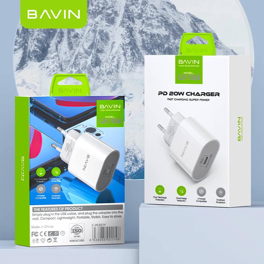 Зарядний пристрій для телефонів Bavin Quick Charger Type-C 20W Білий (0006) - фото 4