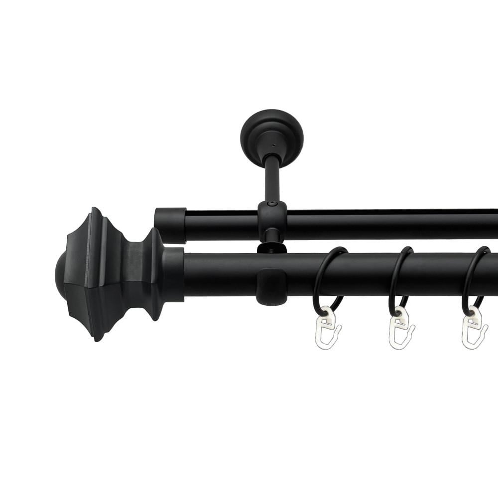 Карниз Orvit Борджеза двухрядный гладкий 200 см Черный (00-00024573)