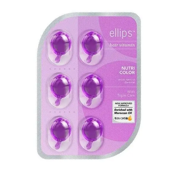 Витамины-масло для волос Ellips Nutri color with triple care 6 шт. (8993417200038)