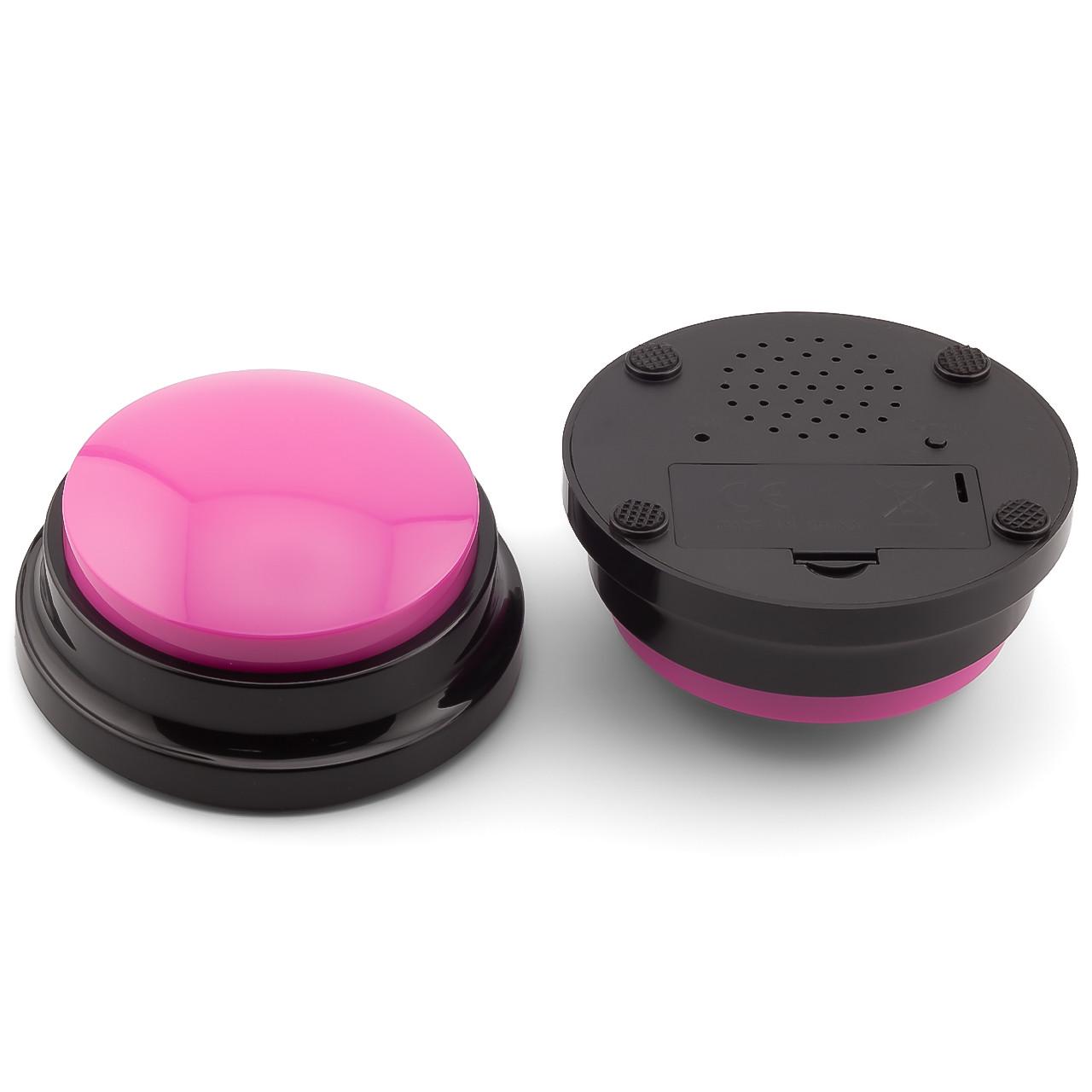 Кнопка голосовая интерактивная с функцией записи 9х4,5 см Розовый (ИК9045к10) - фото 3