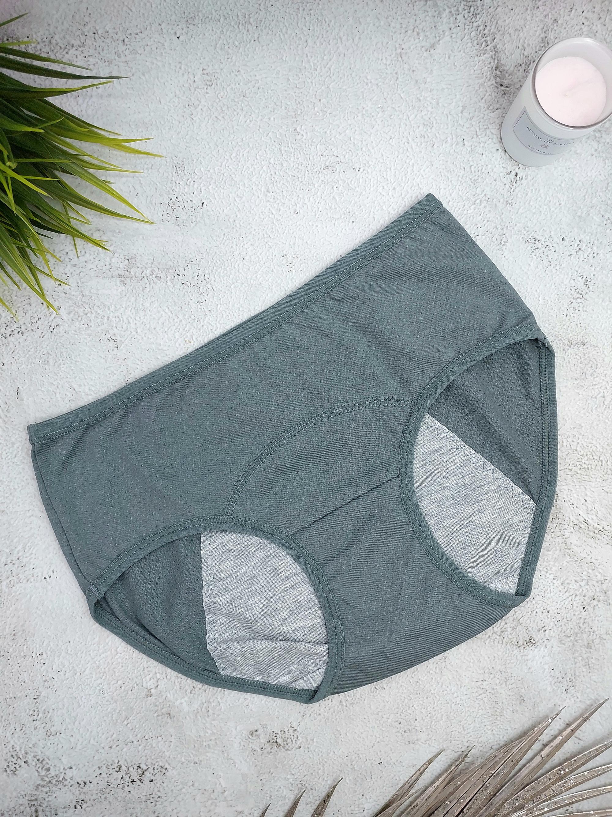 Трусики менструальные перфорированные M Серо-зеленый (004-04)