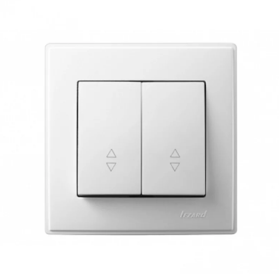 Выключатель двухклавишный Lezard Lesya проходной Белый (26339661)