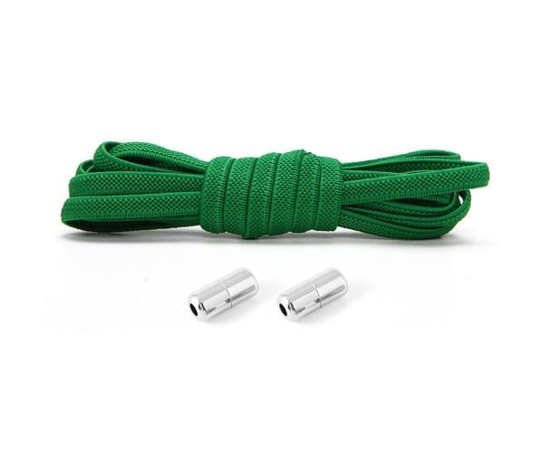 Шнурки еластичні з фіксаторами без зав'язок 90 см Зелений Шнурки еластичні з фіксаторами без зав'язок 90 см Зелений