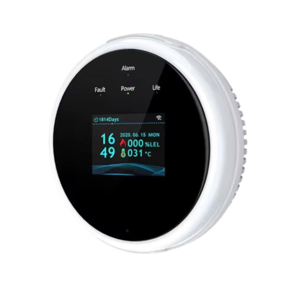 Детектор утечки газа умный Wi-Fi с дисплеем Белый (12908) Детектор утечки газа умный Wi-Fi с дисплеем Белый (12908)
