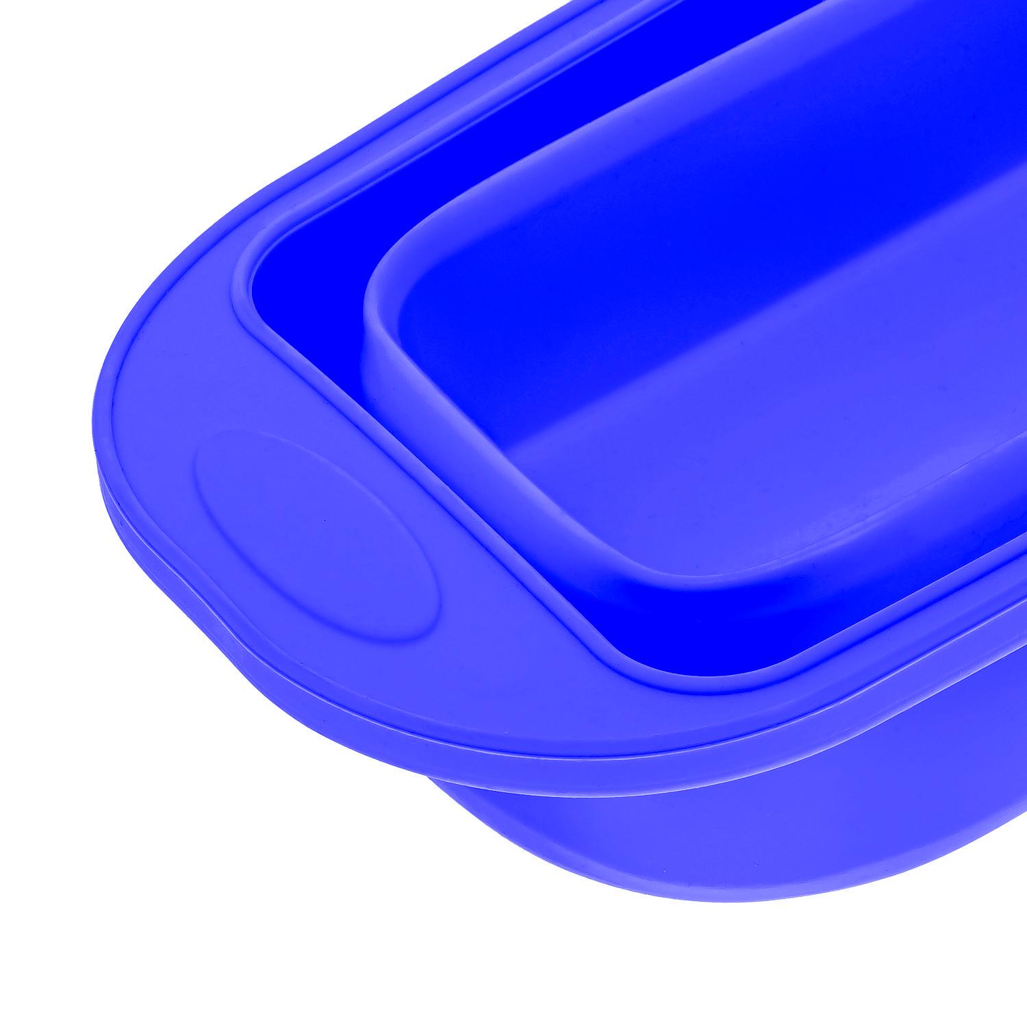 Форма для випікання хліба силіконова 29,5х12,3х11 см Синій (87149) - фото 8