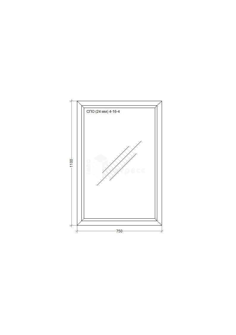Окно металопластиковое WDS "Miroplast" глухое 750х1100 мм - фото 2 Окно металопластиковое WDS "Miroplast" глухое 750х1100 мм - фото 2