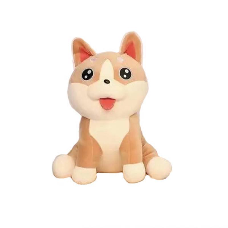 Игрушка-подушка Собачка Лайка с пледом 3в1 Бежевый (1-25-10161)