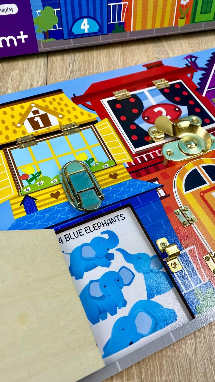 Бізіборд для малюків C 64848/20 Квартирки з тваринами 6 видів замочків/віконця що відкриваються (25807181) - фото 4 Бізіборд для малюків C 64848/20 Квартирки з тваринами 6 видів замочків/віконця що відкриваються (25807181) - фото 4