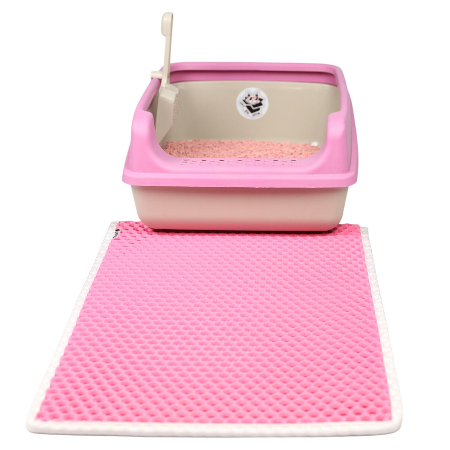 Коврик двухслойный Cat in Box для кошачьего лотка EVA 60x40 см Розовый - фото 4 Коврик двухслойный Cat in Box для кошачьего лотка EVA 60x40 см Розовый - фото 4