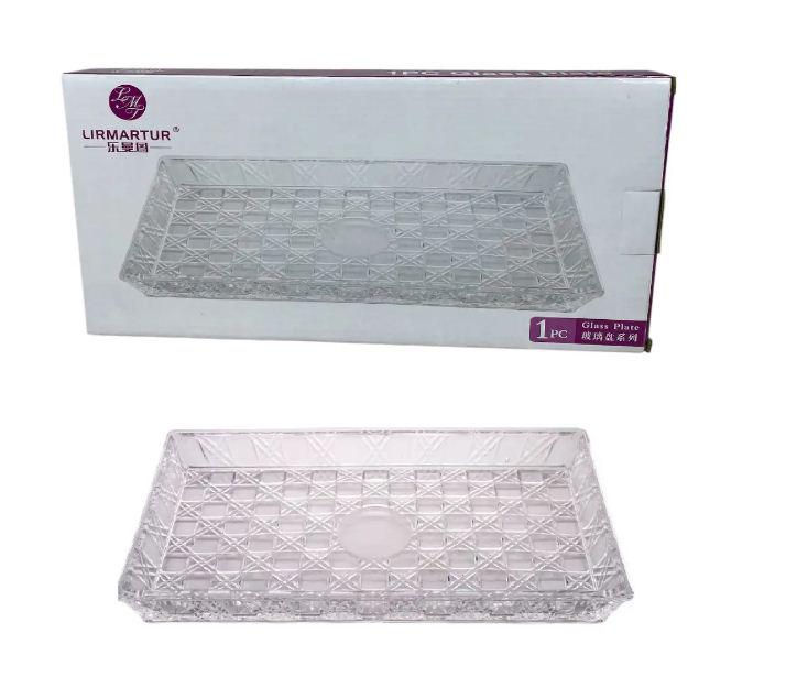 Блюдо стеклянное для сервировки Helios 6210 Смарт лайн 280x138 мм