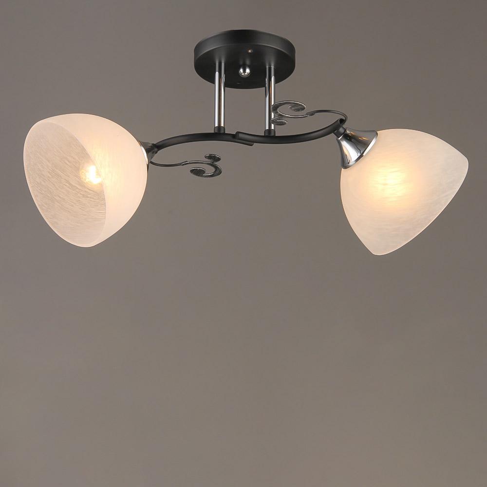 Люстра потолочная Light House SRS-19057/2 Черный/Хром/Белый