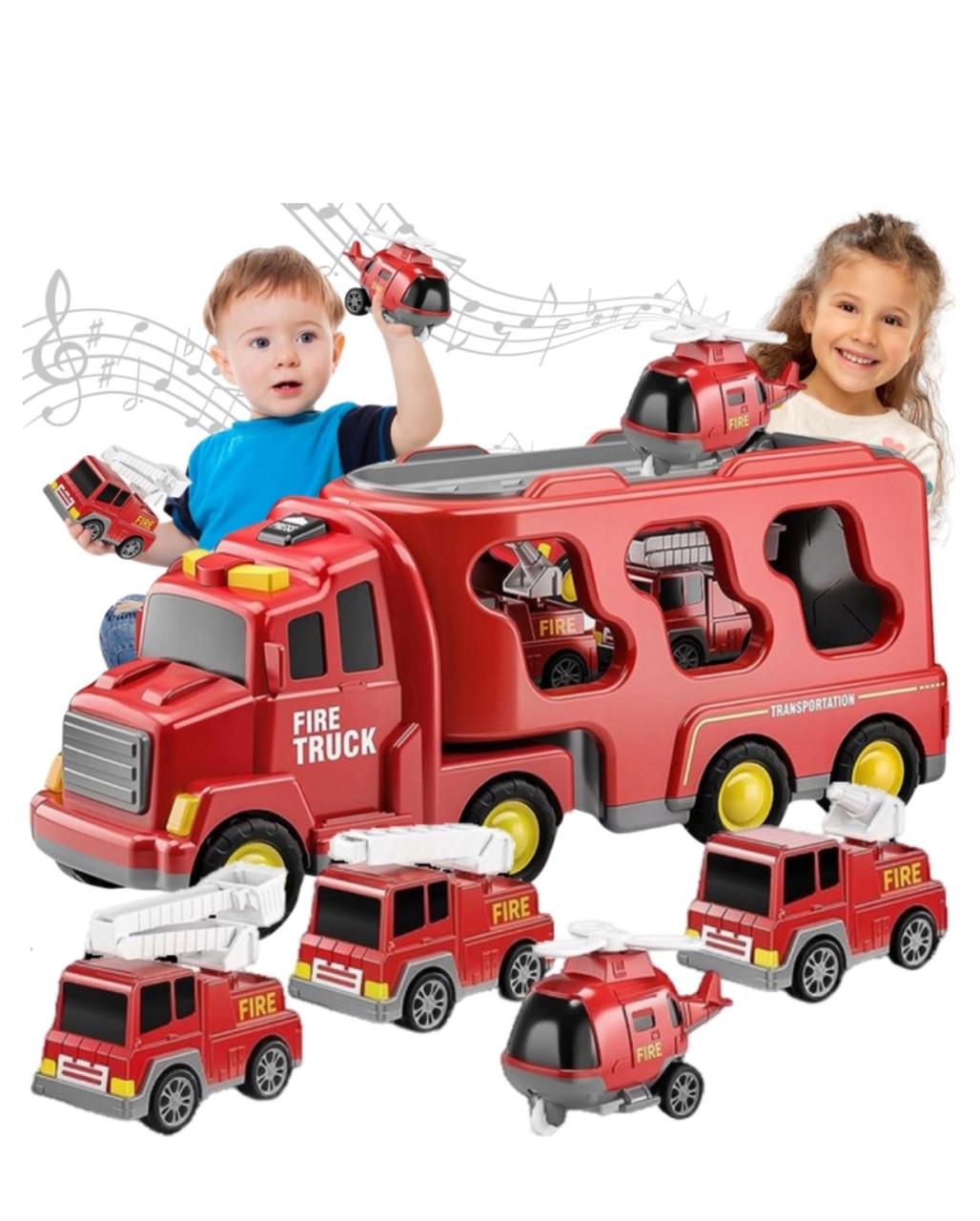 Набір ігровий музичних машинок Пожежна техніка Трак з 6 машинками (2755411984) - фото 9 Набір ігровий музичних машинок Пожежна техніка Трак з 6 машинками (2755411984) - фото 9