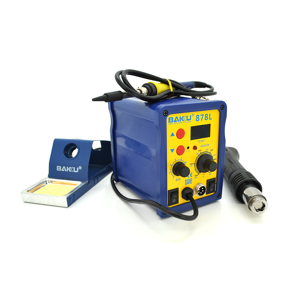 Паяльная станция BAKKU BK-878L с цифровым дисплеем/вентилятором/паяльником 260x173x165 мм (YUT_V8418) Паяльная станция BAKKU BK-878L с цифровым дисплеем/вентилятором/паяльником 260x173x165 мм (YUT_V8418)