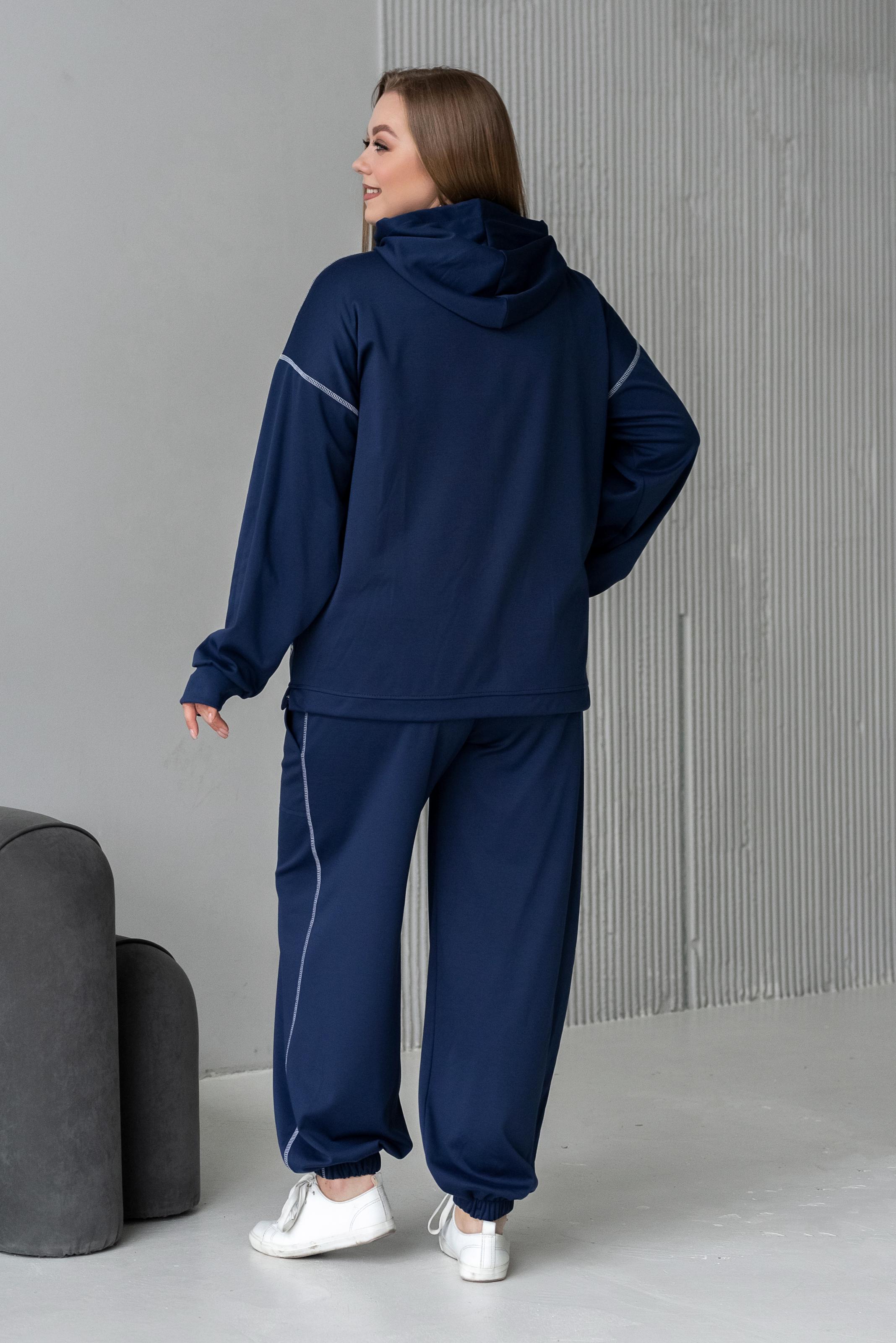 Спортивный костюм женский Милена р. 48 Синий (2288072886) - фото 3 Спортивный костюм женский Милена р. 48 Синий (2288072886) - фото 3