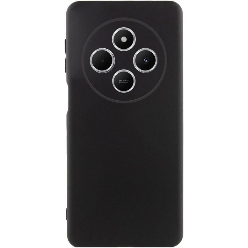 Противоударный Чехол TPU GETMAN Liquid Silk Full Camera для Xiaomi Redmi 14C / Poco C75 Черный/Black