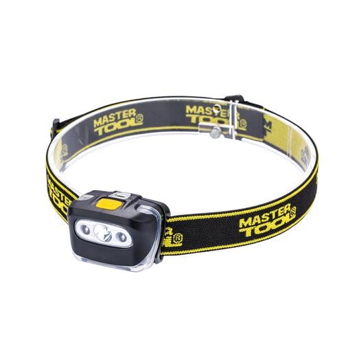 Ліхтар налобний MasterTool LED 3AAA 4 режими 55х35х40 мм (6361)