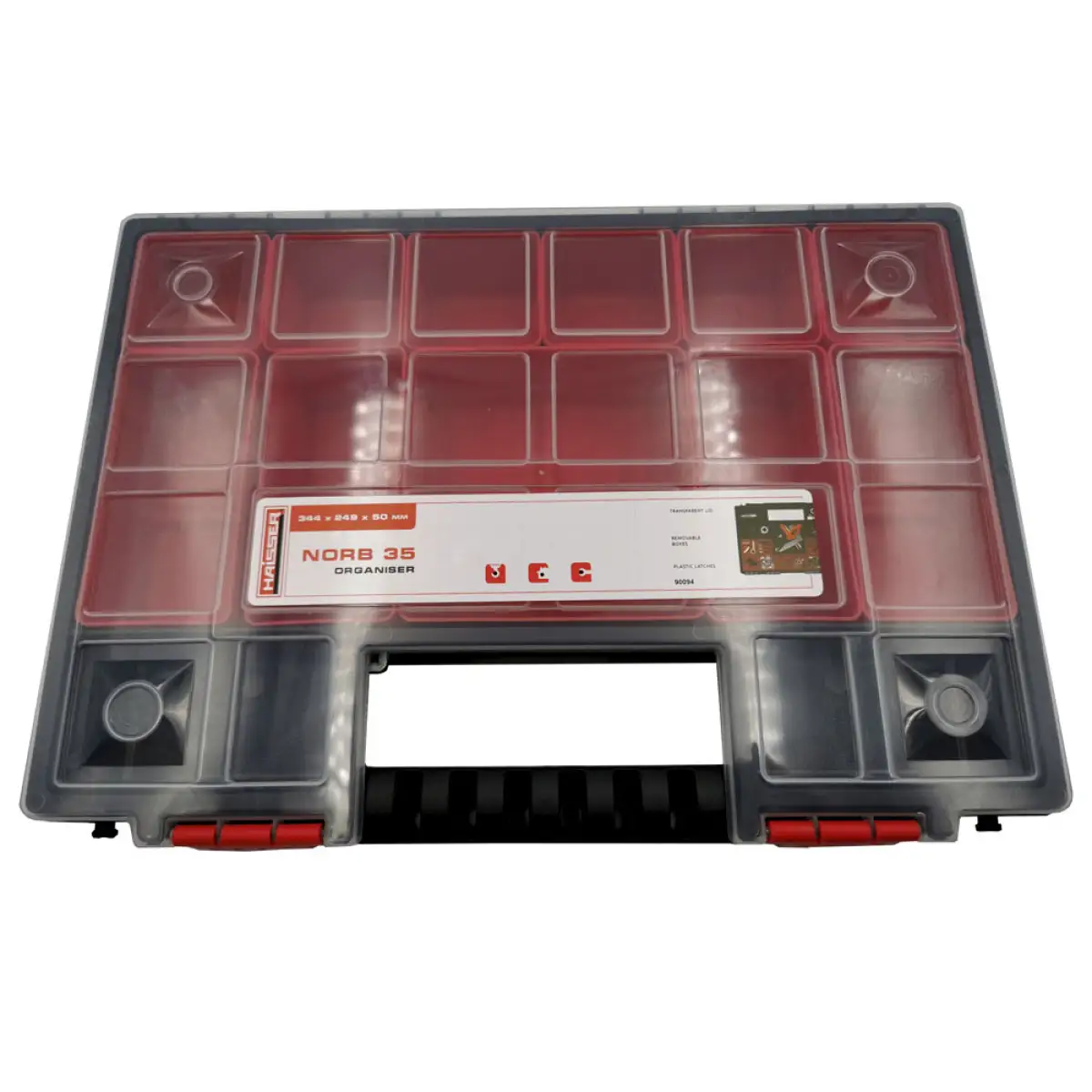 Органайзер пластиковий Haisser Norb з регульованими секціями 35 344х249х50 мм (90094)
