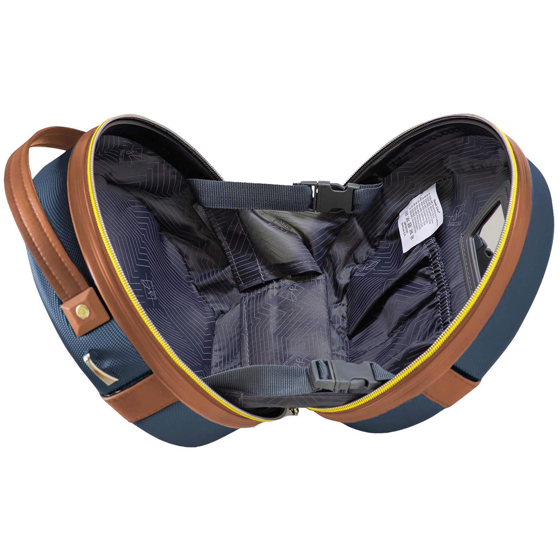 Бьюті-кейс SEMI LINE 5L Blue/Brown (T5672-1) - фото 2 Бьюті-кейс SEMI LINE 5L Blue/Brown (T5672-1) - фото 2