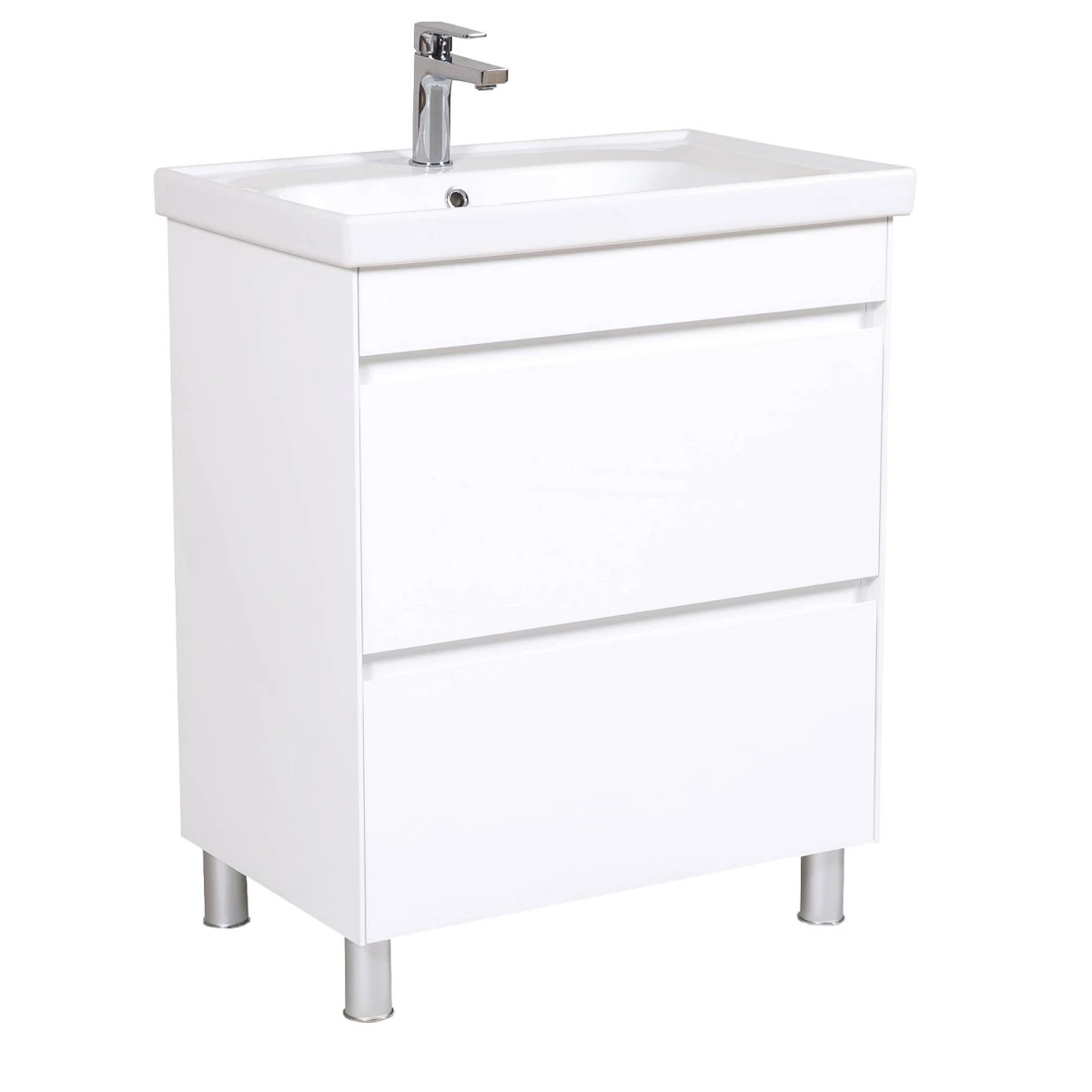 Тумба у ванну Aqua Rodos Валенсія 70x45 підлогова з умивальником CeraStyle Frame Білий (АР000040209)