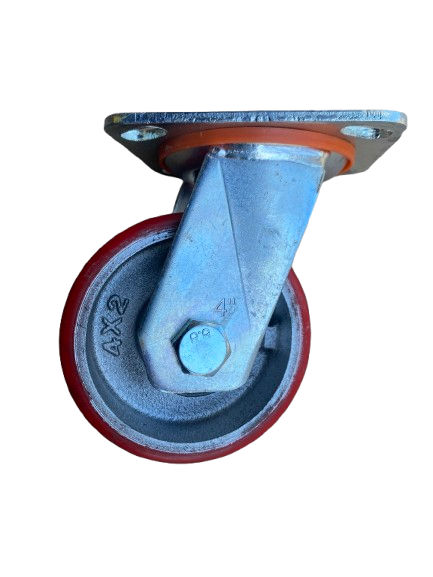 Колесо поворотное чугун с полиуретаном 100 мм (2579562735)