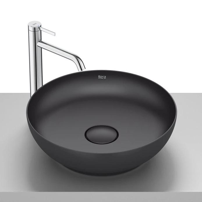 Умывальник накладной ROCA Bol A32787M080 425x425x130 мм Черный (246956) - фото 2 Умывальник накладной ROCA Bol A32787M080 425x425x130 мм Черный (246956) - фото 2