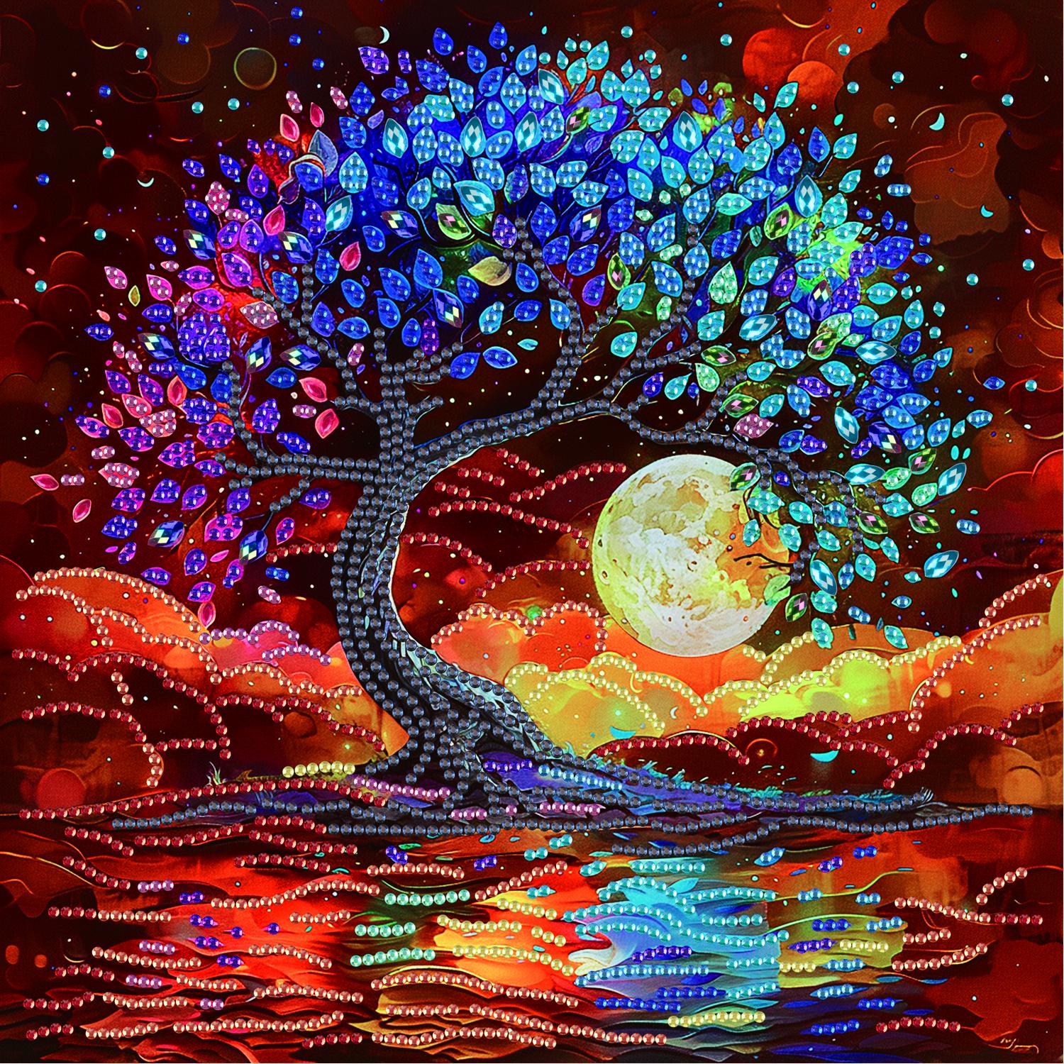 Алмазная мозаика Brushme Красочное дерево 25x25 см (BH020)