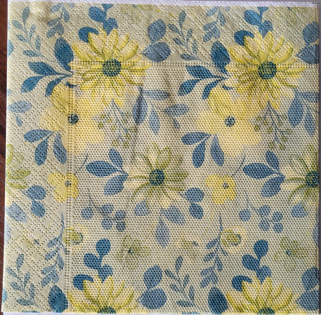 Салфетки столовые бумажные Sharm Цветы 3а 33х33 см 20 шт. (31514080)