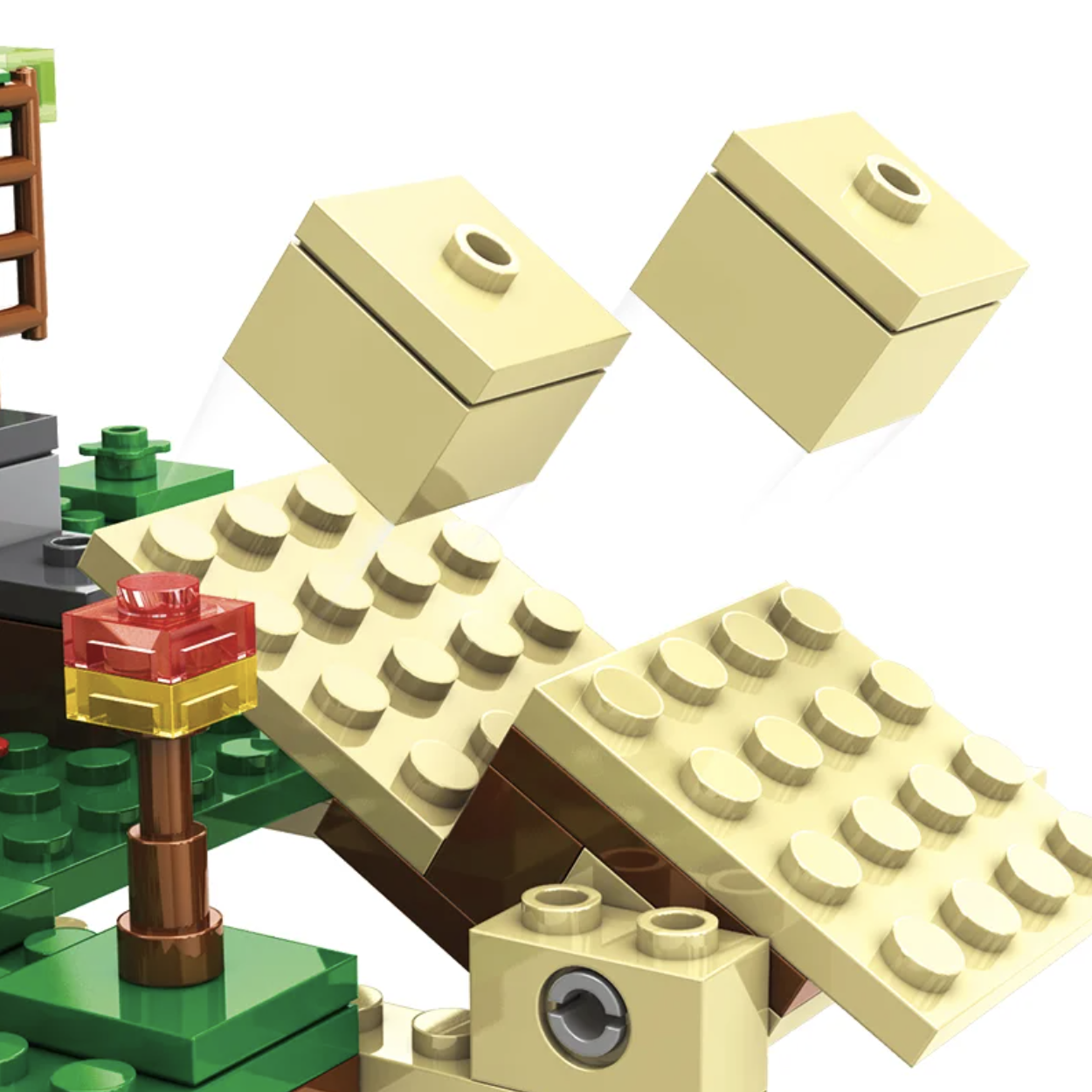 Конструктор My World Будинок біля водоспаду 379 деталей/персонажі/набір Майнкрафт (SJ8801) - фото 7