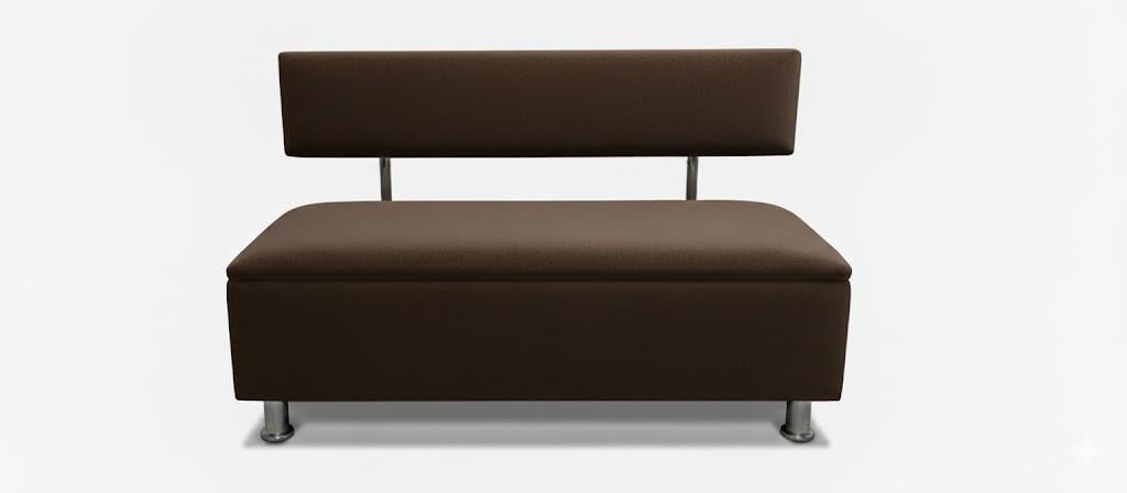 Диван в зону ожидания Сompakt велюр 120 см Коричневый (В120к)
