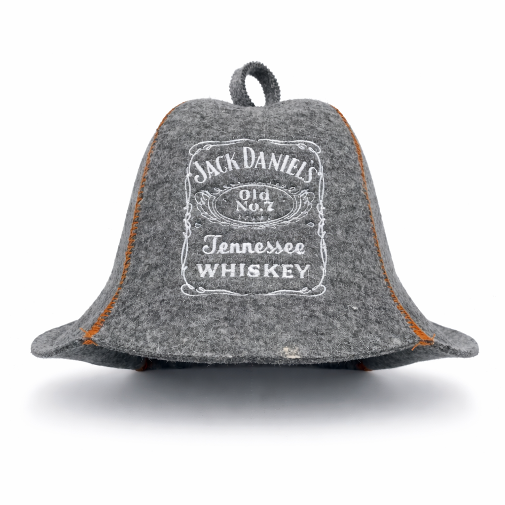 Банная шапка Luxyart Jack Daniel's натуральный войлок Серый (XL-757) Банная шапка Luxyart Jack Daniel's натуральный войлок Серый (XL-757)