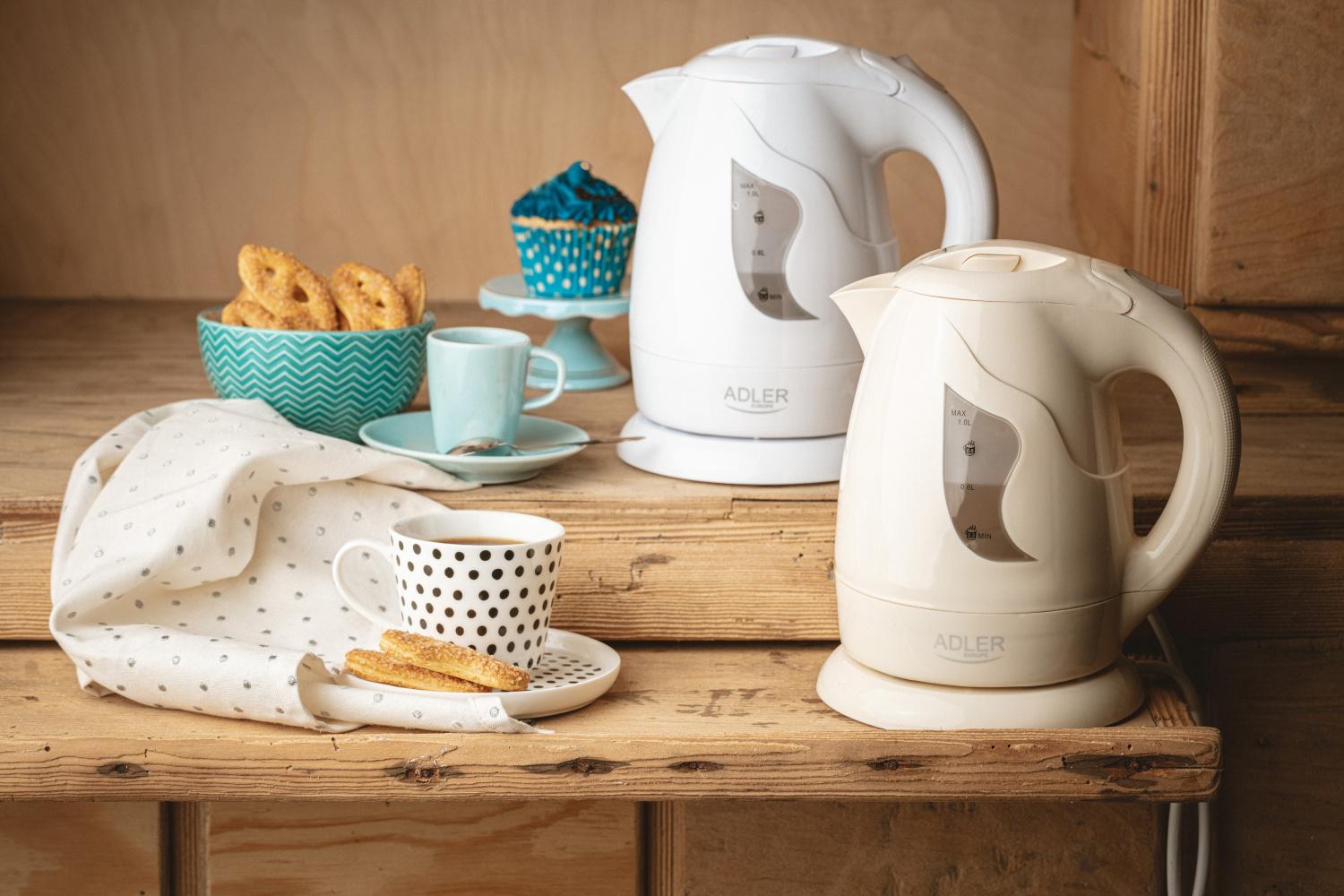 Электрочайник Adler AD 08 пластиковый 1 л Белый (28916224) - фото 6 Электрочайник Adler AD 08 пластиковый 1 л Белый (28916224) - фото 6