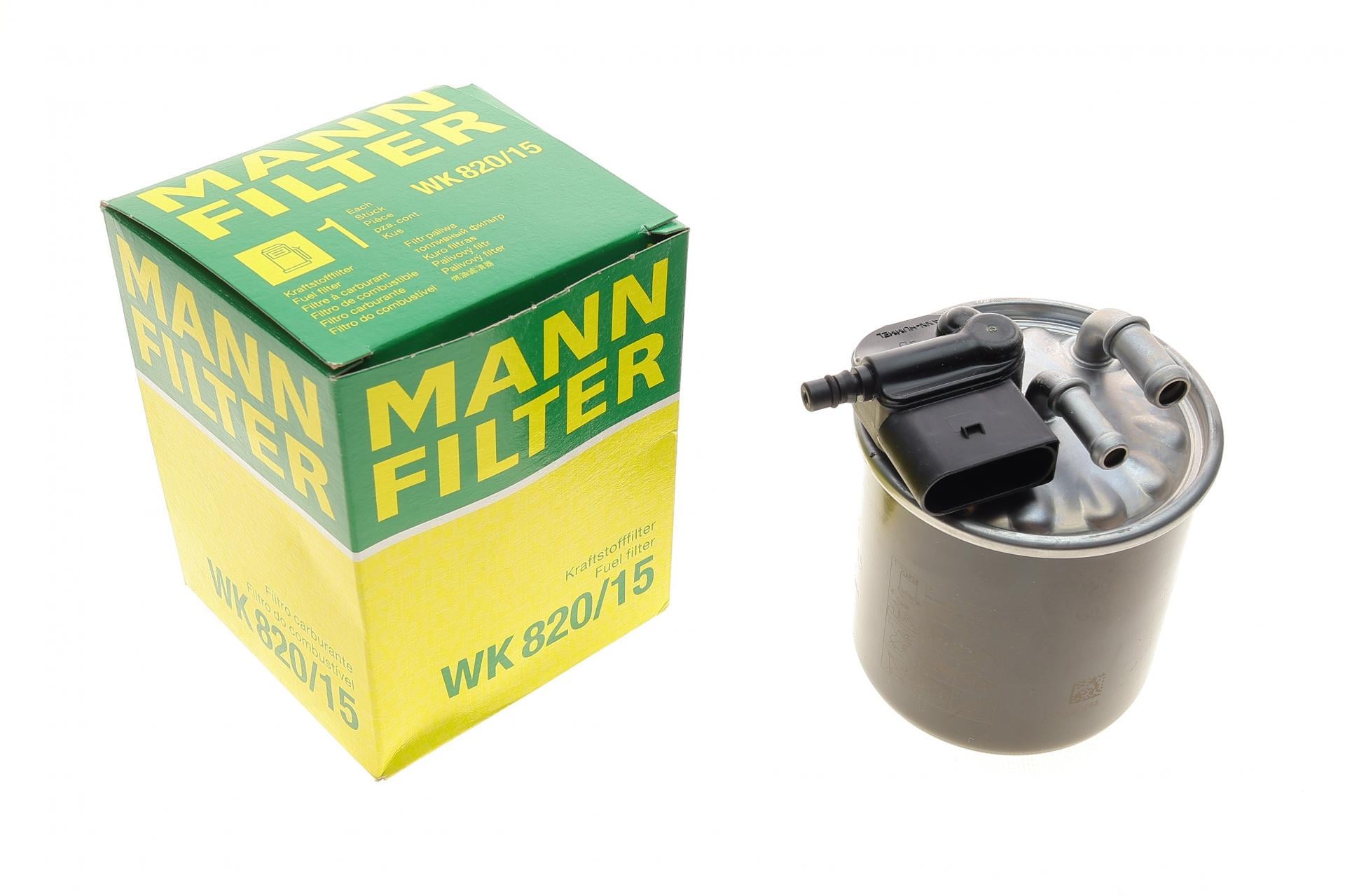 Фильтр топливный Mann-Filter для MB A-class W176/CLA C117/Sprinter B906 1,8D/2,2D/3,0D 05- OM651/642 (WK 820/15)