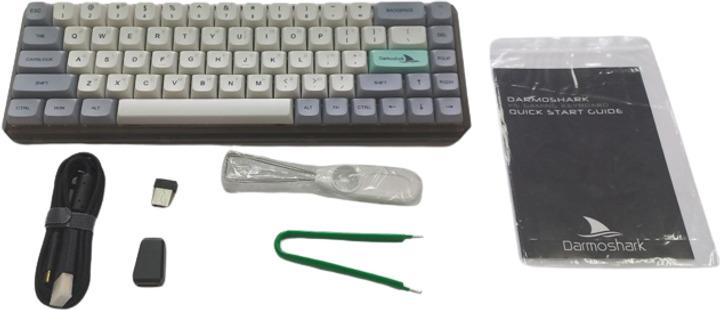 Клавиатура Motospeed Darmoshark K5 Gateron Yellow Pro Light Grey RGB 2,4 ГГц USB Grey (dmk5lgypro) - фото 3