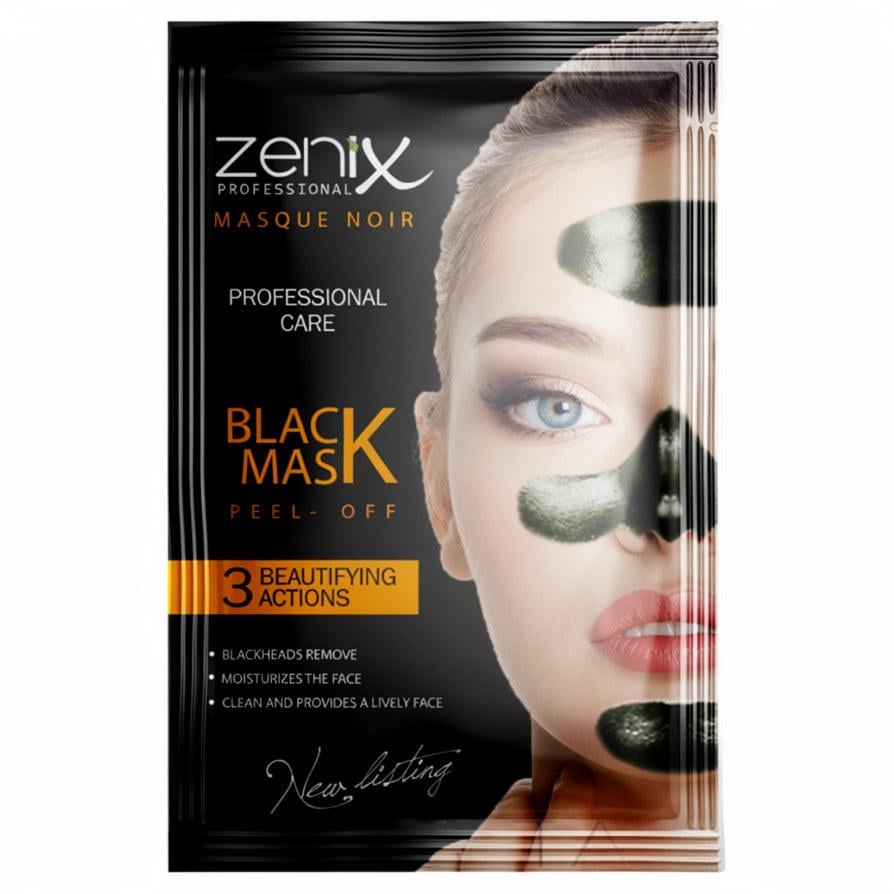 Маска-пленка очистительная черная для лица с углем Zenix 15 г