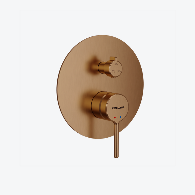 Смеситель скрытого монтажа Excellent PI 3-функциональный Медный матовый (AREX.1247CB)