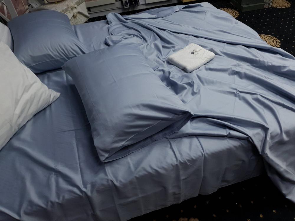 Комплект постельного белья на резинке Моно №186 сатин Premium двуспальный/наволочки 50х70/70х70 см Forever (5677) - фото 3