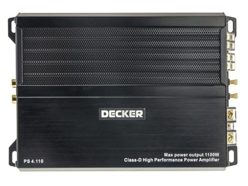 Усилитель автомобильный 4-канальный декер Decker PS 4.110 100 Вт усилители звука Д класса (102-908)
