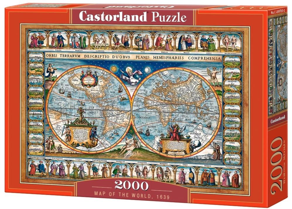 Пазл Castorland Карта мира 1639 год 2000 дет.