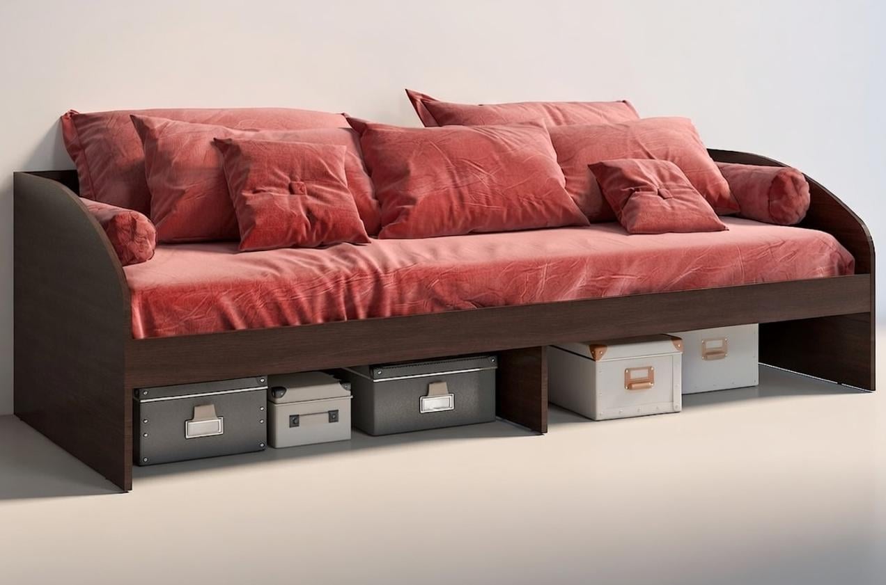 Кровать Мастер Форм 800/2000 Брайт односпальная 835х2032х600 мм Венге магия