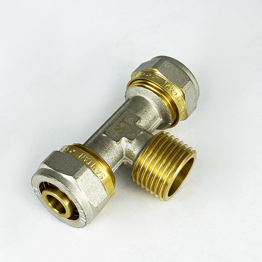 Трійник із зовнішнім різьбленням з проточкою SANTAN 16х1/2"х16 (41042) - фото 4 Трійник із зовнішнім різьбленням з проточкою SANTAN 16х1/2"х16 (41042) - фото 4