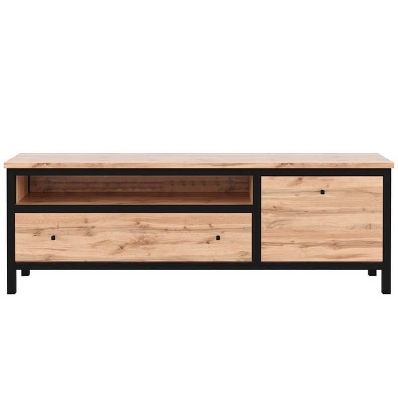 Тумба под телевизор Gerbor Holding Чес RTV1S1D ЛДСП Дуб тахо/Черный (20006294)