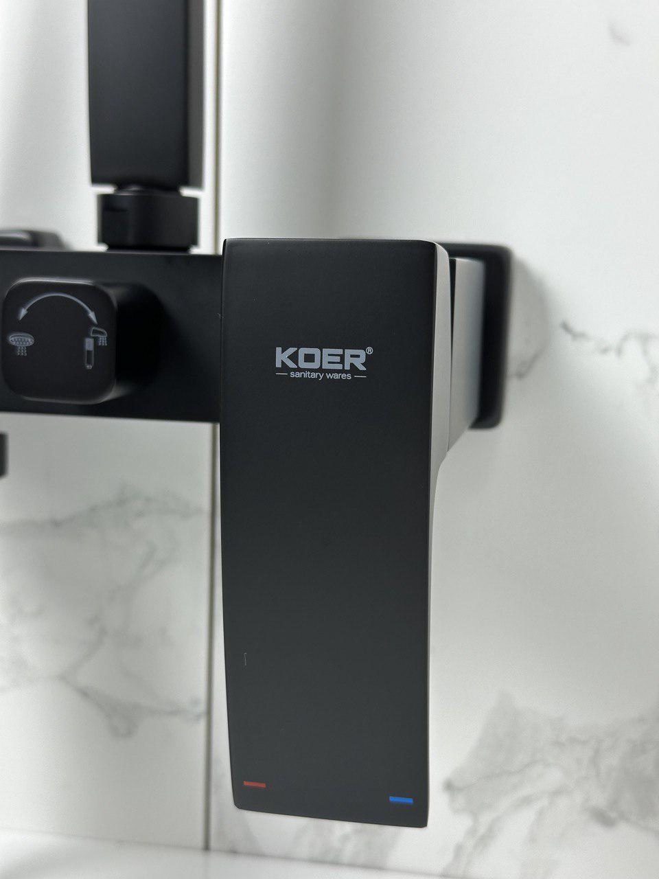 Душова колона із змішувачем Koer KB-56007-05 Чорний (18925820) - фото 5 Душова колона із змішувачем Koer KB-56007-05 Чорний (18925820) - фото 5