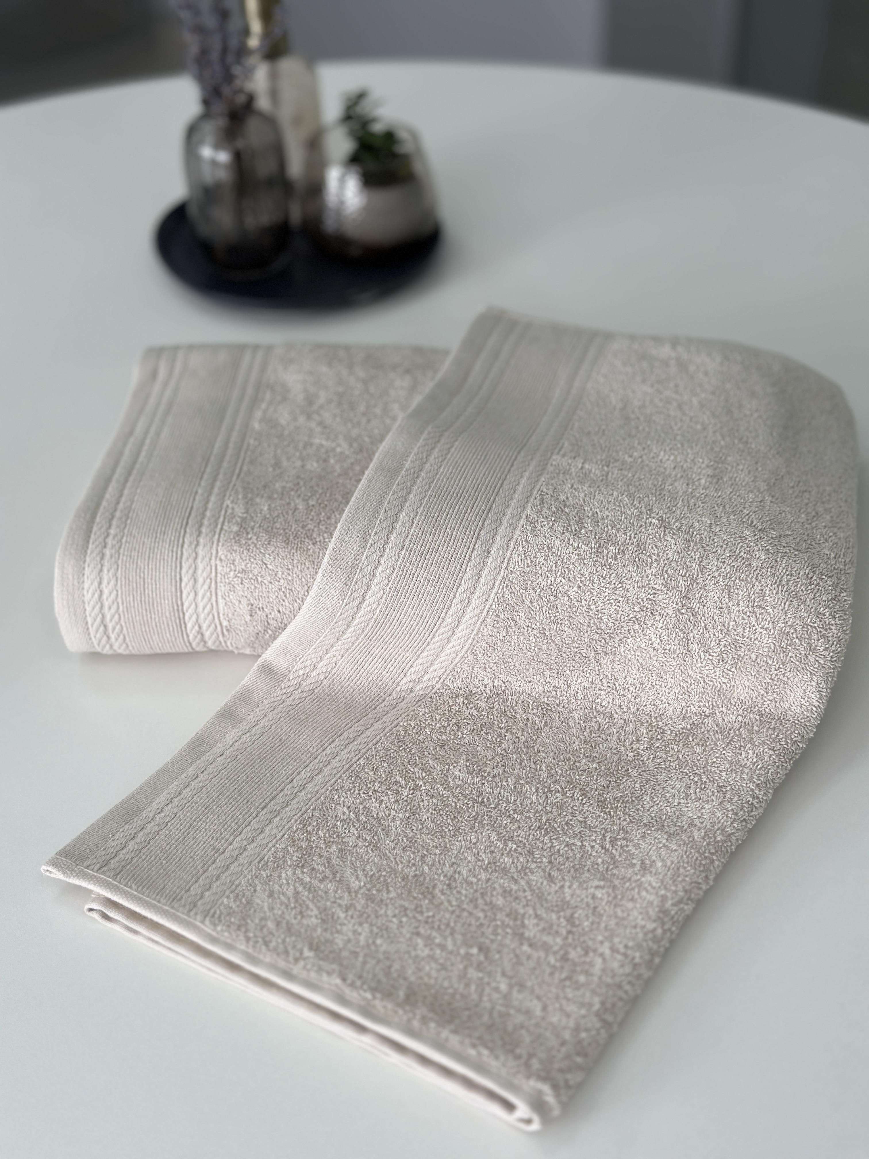 Полотенце махровое Легкий бриз 450 г/м2 70х140 см Бежевое - фото 3