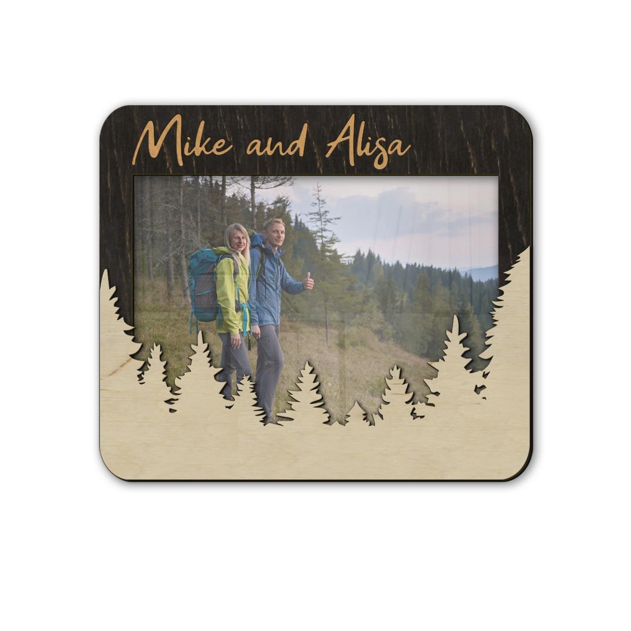 Фоторамка The Frame Depot Ліс персоналізована 10х15 см Чорний (forest_4x6_horizontal-2) - фото 1