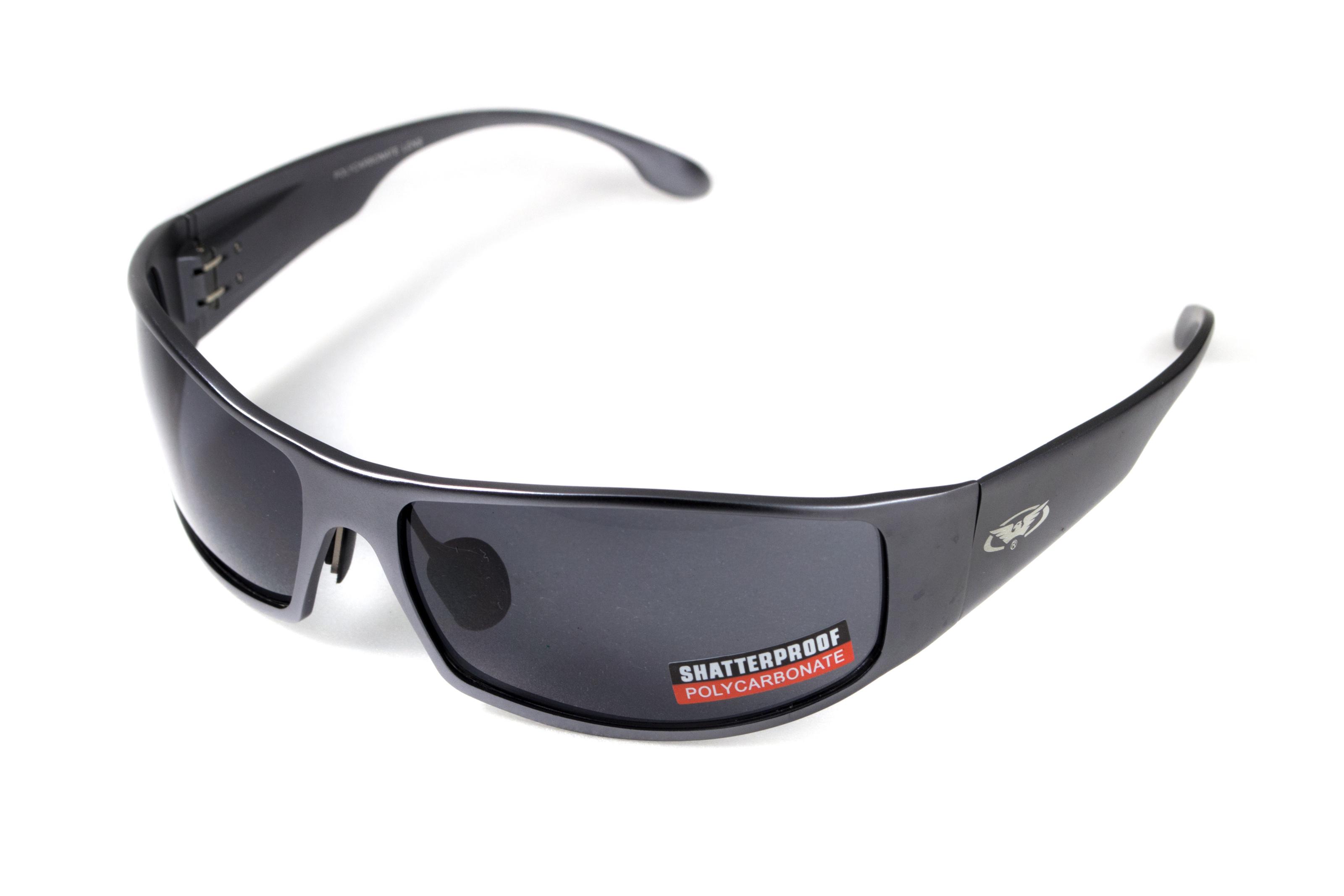 Очки защитные открытые Global Vision BAD-ASS-1 GunMetal Gray (1163)