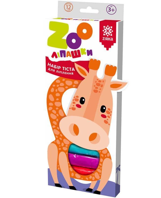 Тісто для ліплення Зірка ZOOлипашки Жираф 140211 12 різнокольорових стиків по 35 г (RLT23565)