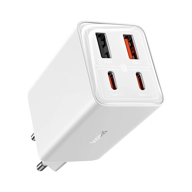 Зарядное устройство сетевое BASEUS GaN6 Pro OS 2C/2U 65W/Type-C to Type-C 100W 1 м White (00000070601_2) Зарядное устройство сетевое BASEUS GaN6 Pro OS 2C/2U 65W/Type-C to Type-C 100W 1 м White (00000070601_2)