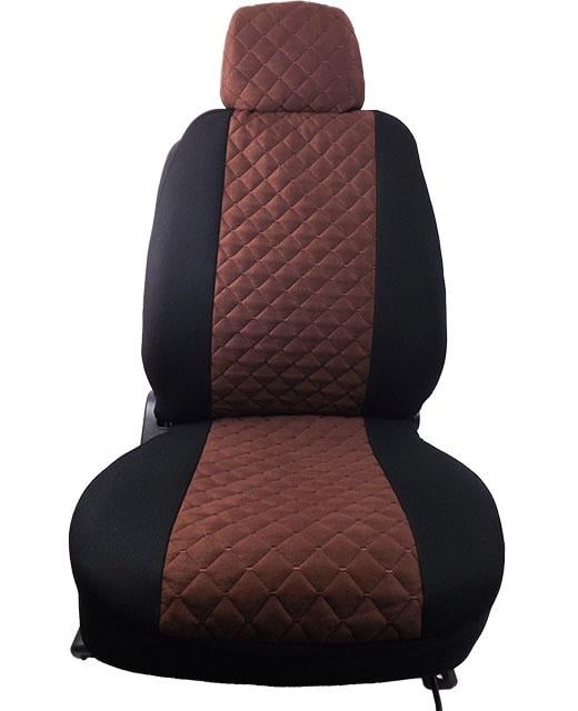 Чехлы В LUXE MAX жаккард коричневые ромбы Черный (625080) Чехлы В LUXE MAX жаккард коричневые ромбы Черный (625080)