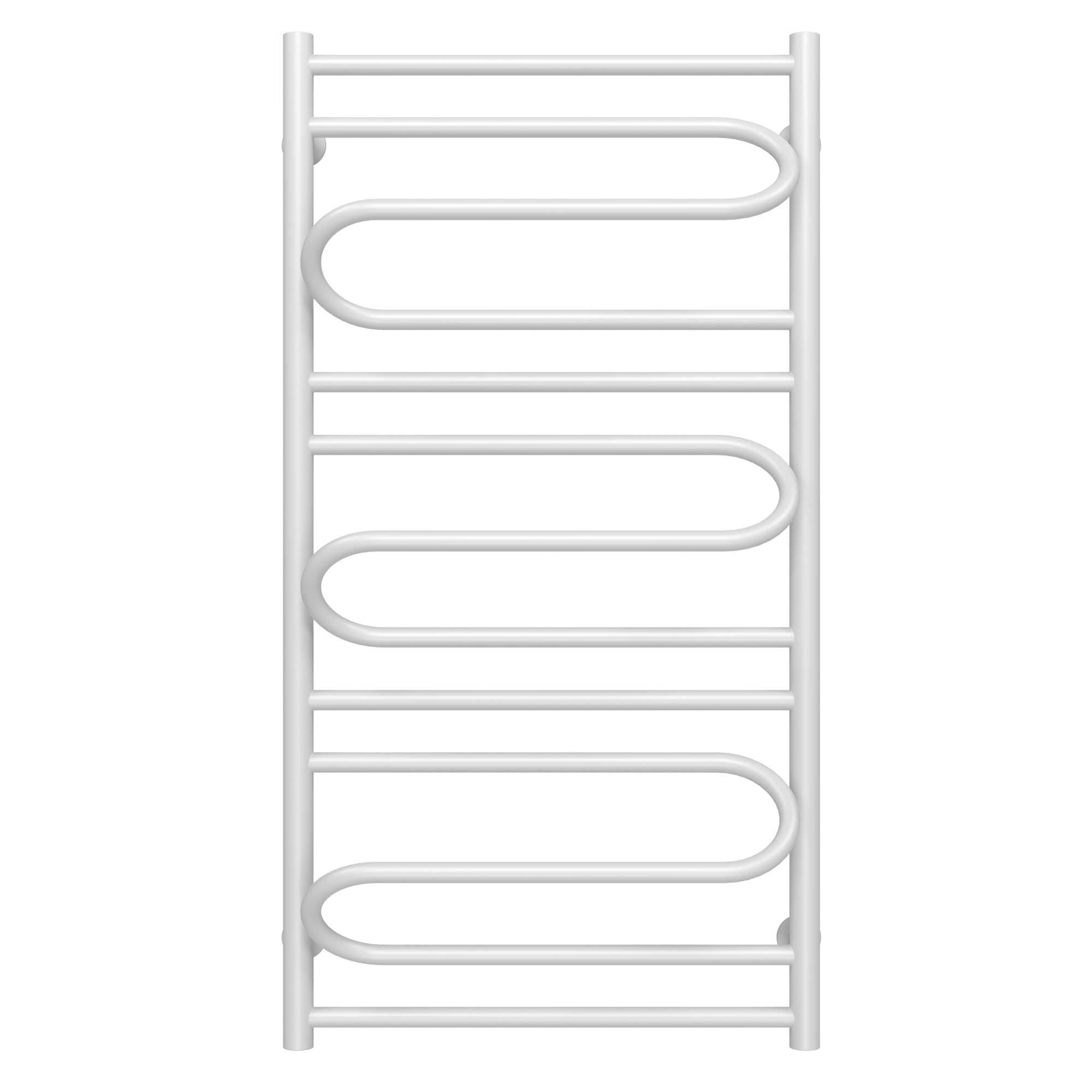 Полотенцесушитель водяной Deffi Вилла боковое левое подключение нержавеющая сталь 500х1000 мм Белый (C.VP.100.50.W.B)