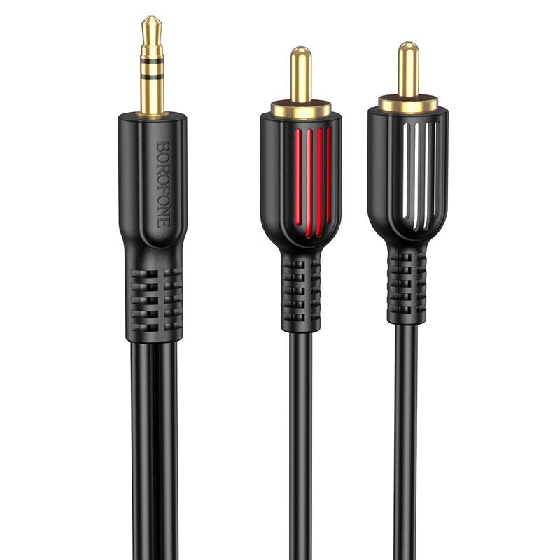 Кабель аудіо Borofone BL11 RCA Aux 3,5 мм 1,5 м Black (00000056867_1) Кабель аудіо Borofone BL11 RCA Aux 3,5 мм 1,5 м Black (00000056867_1)